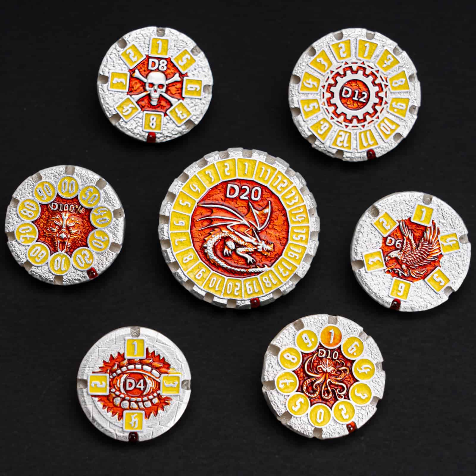 Conjunto de dados de Metal Dungeons and Dragons, Metal DND