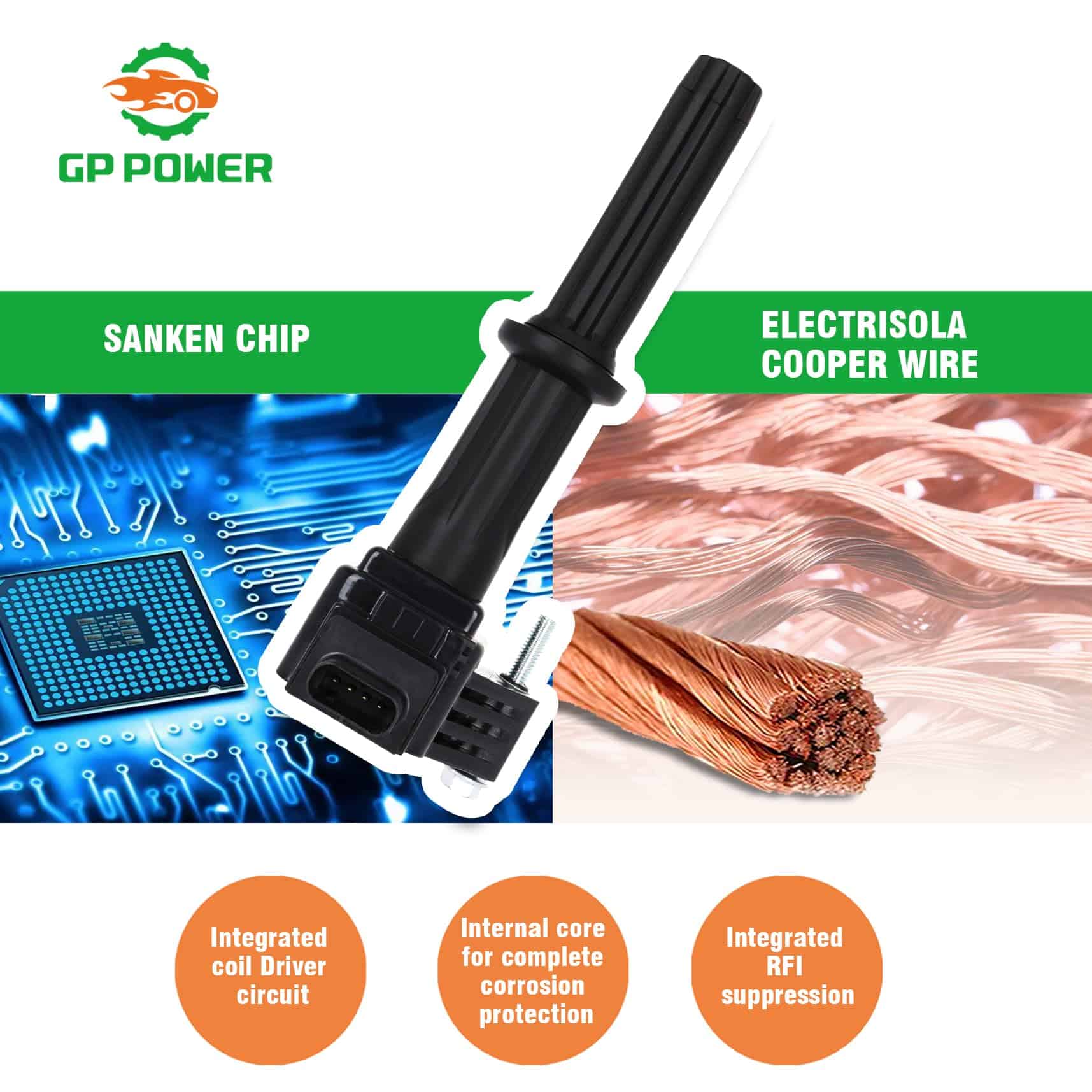 Conjunto de 4 bobinas de encendido GP POWER compatibles con - Imagen 4