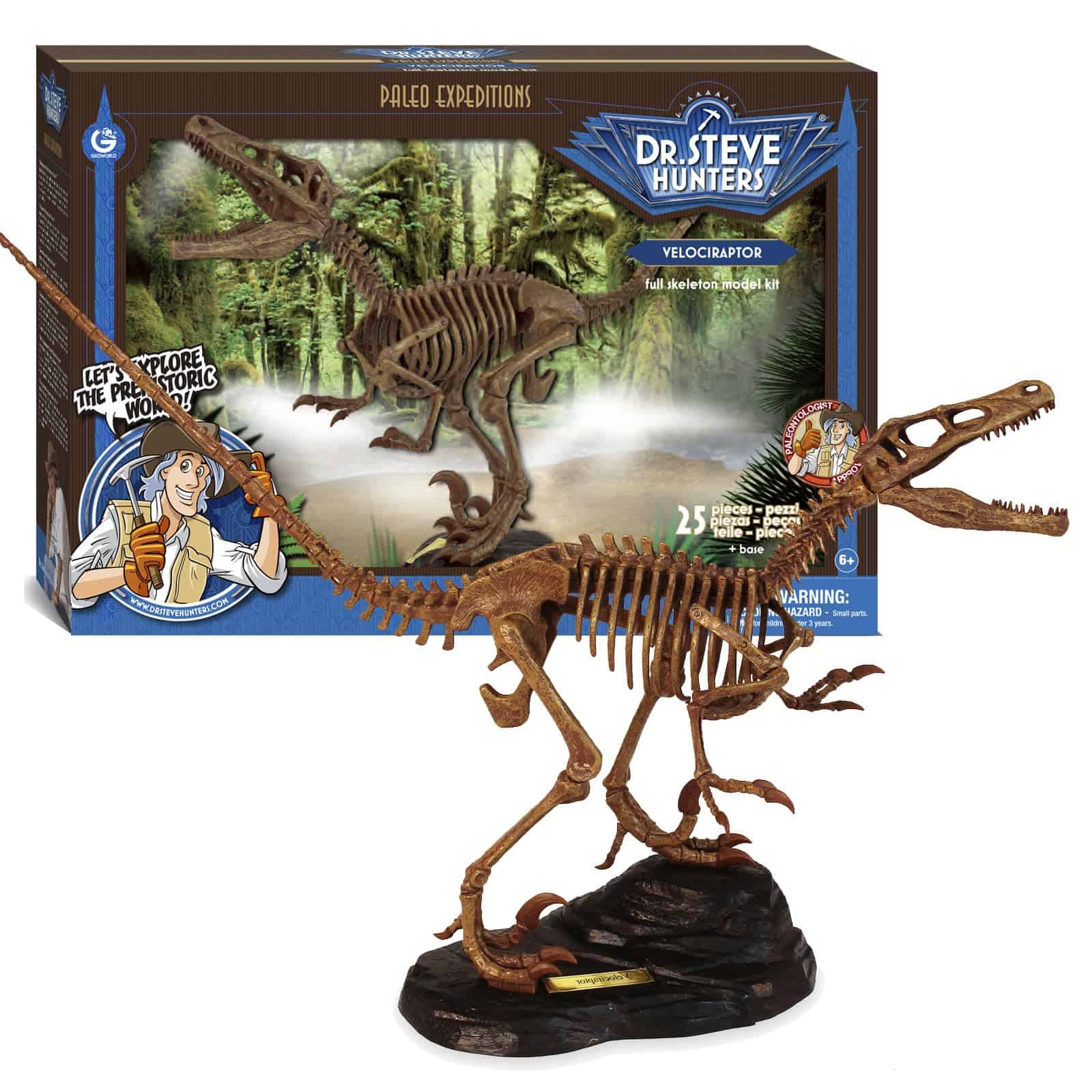 Kit de Modelo de Esqueleto de Velociraptor Geoworld -