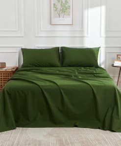 Juego de sábanas de algodón 100% DOZ, tejido clásico de