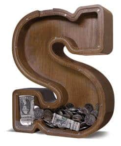 Alcancía de Madera con Letra JOOMLAFLY para -estivales