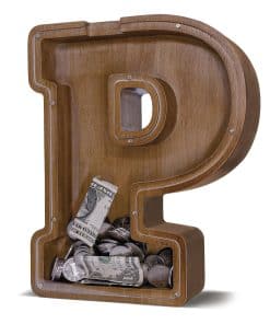 Hucha de Madera con Letra JOOMLAFLY para -estivales