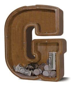 Alcancía de Madera con Letra JOOMLAFLY para -estivales