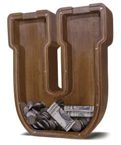 Hucha de Madera en Forma de Letra JOOMLAFLY para Niños