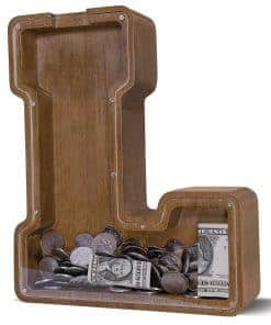 JOOMLAFLY Alcancía de Madera con Letra para Niños Alcancía