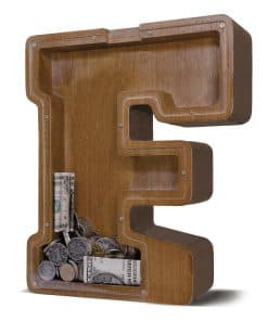 JOOMLAFLY Hucha de Madera en Forma de Letra para Niños