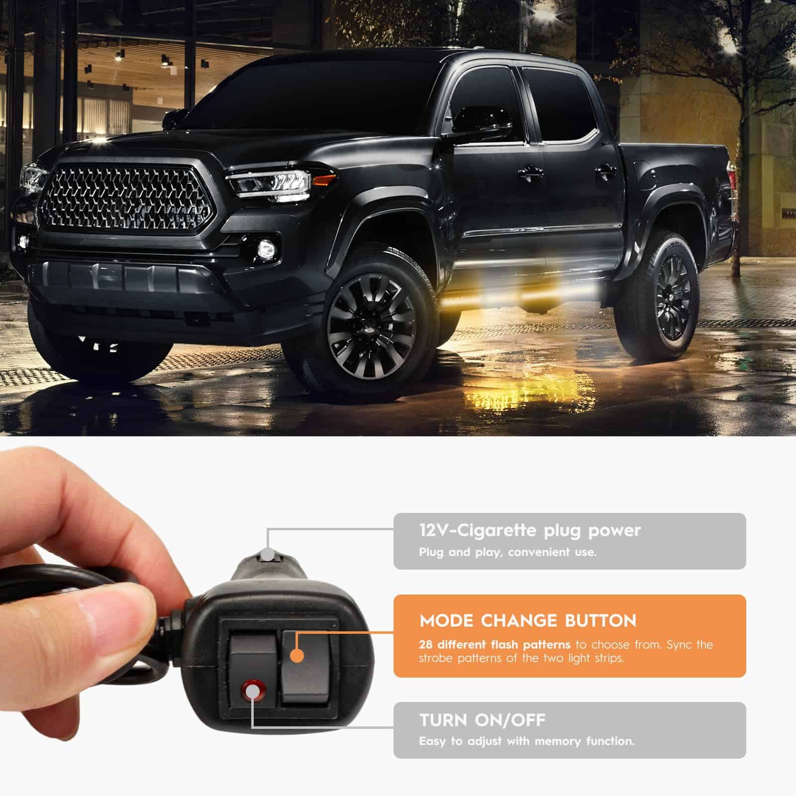 PDSIYWKM 2PCS 70 pulgadas Tiras de Luces de Emergencia 864 - Imagen 4