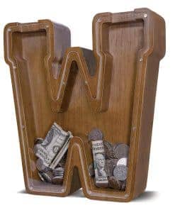 Hucha de Madera con Letra Personalizada para Niños Hucha de