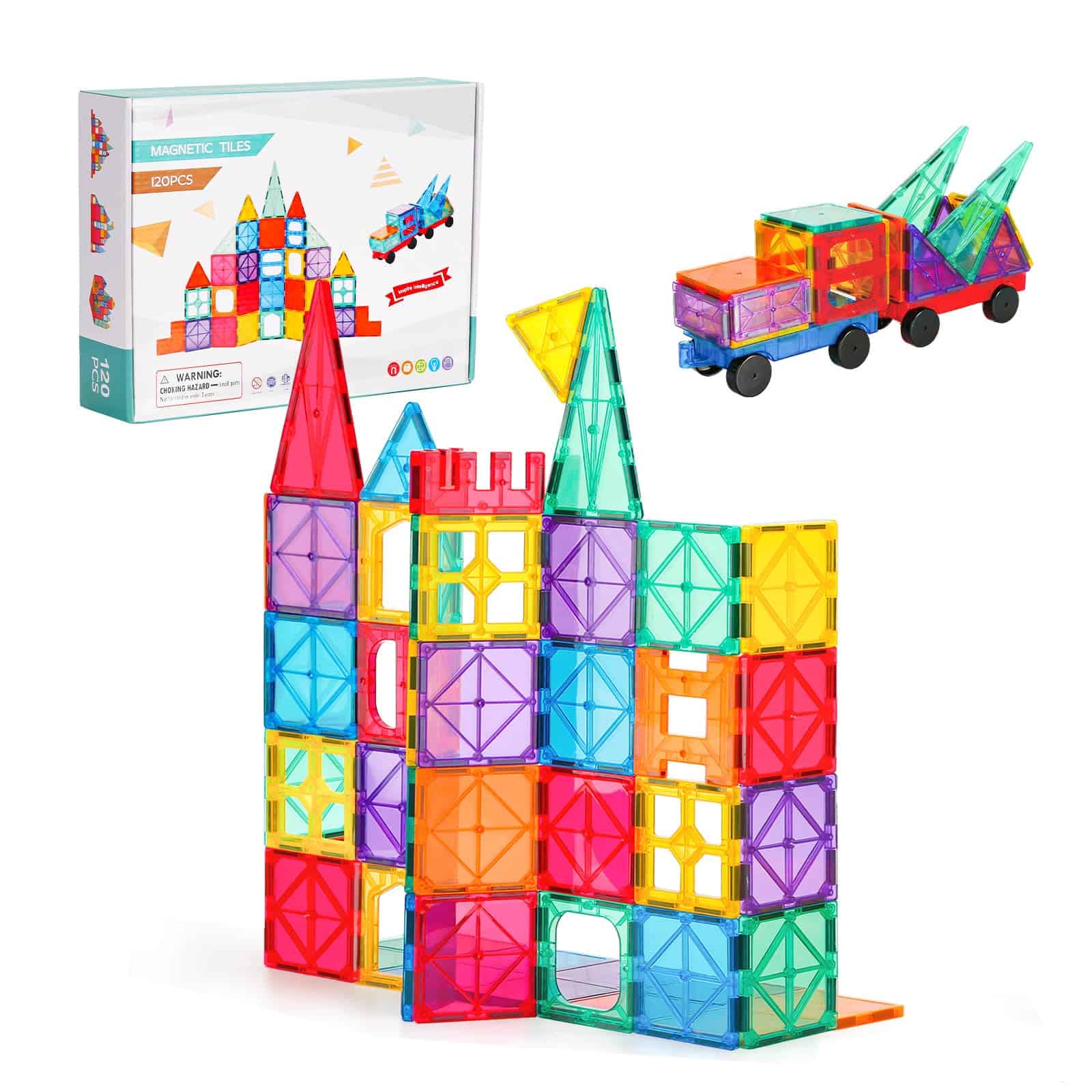 Juguetes para Niños 120PCS Azulejos Magnéticos STEM Imanes