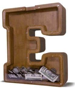 Hucha de letra de madera JOOMLAFLY para niños Hucha de