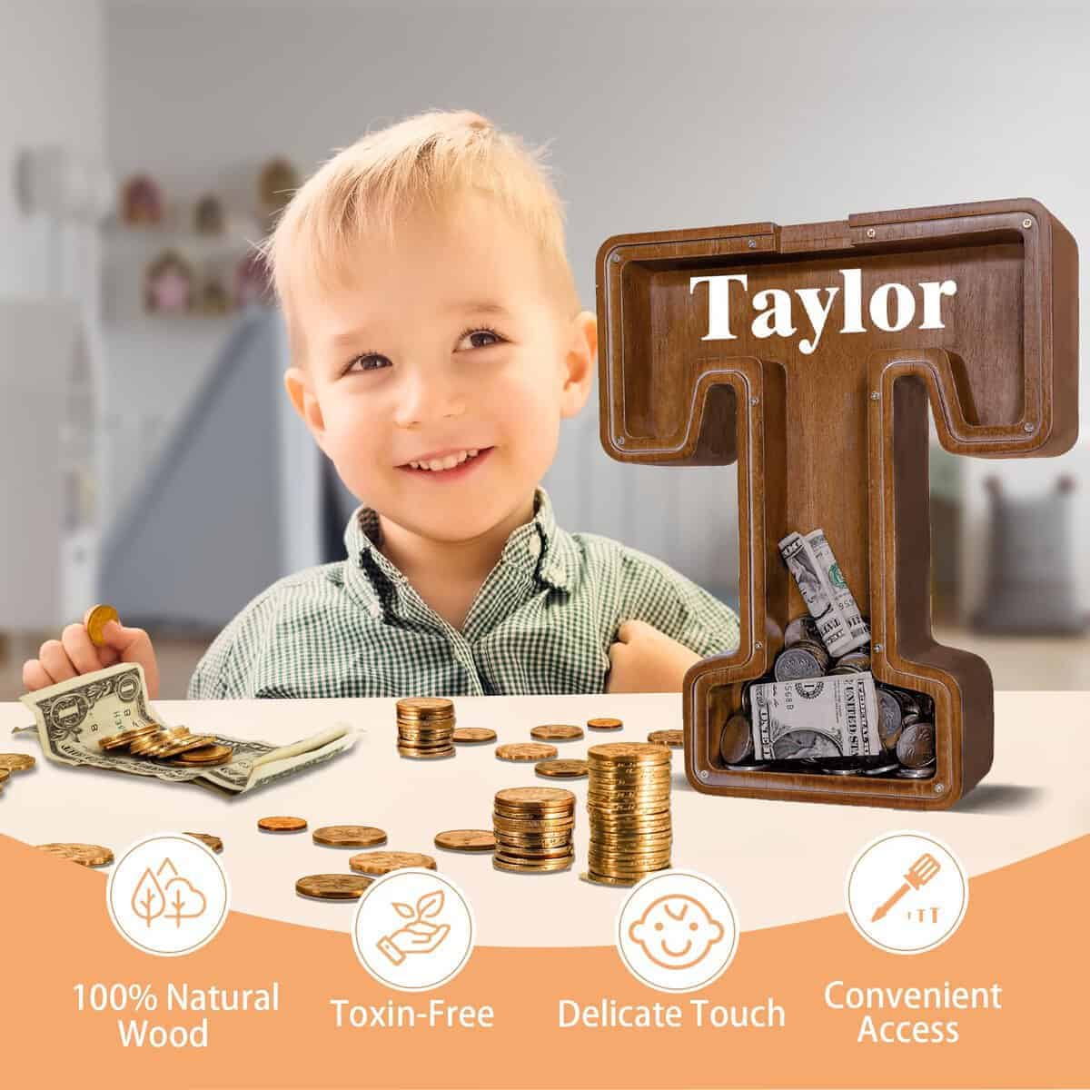 Alcancía de Madera con Letra JOOMLAFLY para -estivales - Imagen 3