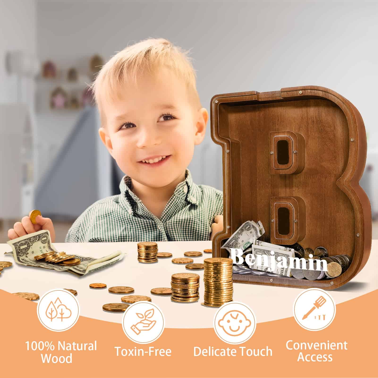 Alcancía de Letra de Madera JOOMLAFLY para - Festival - Imagen 3