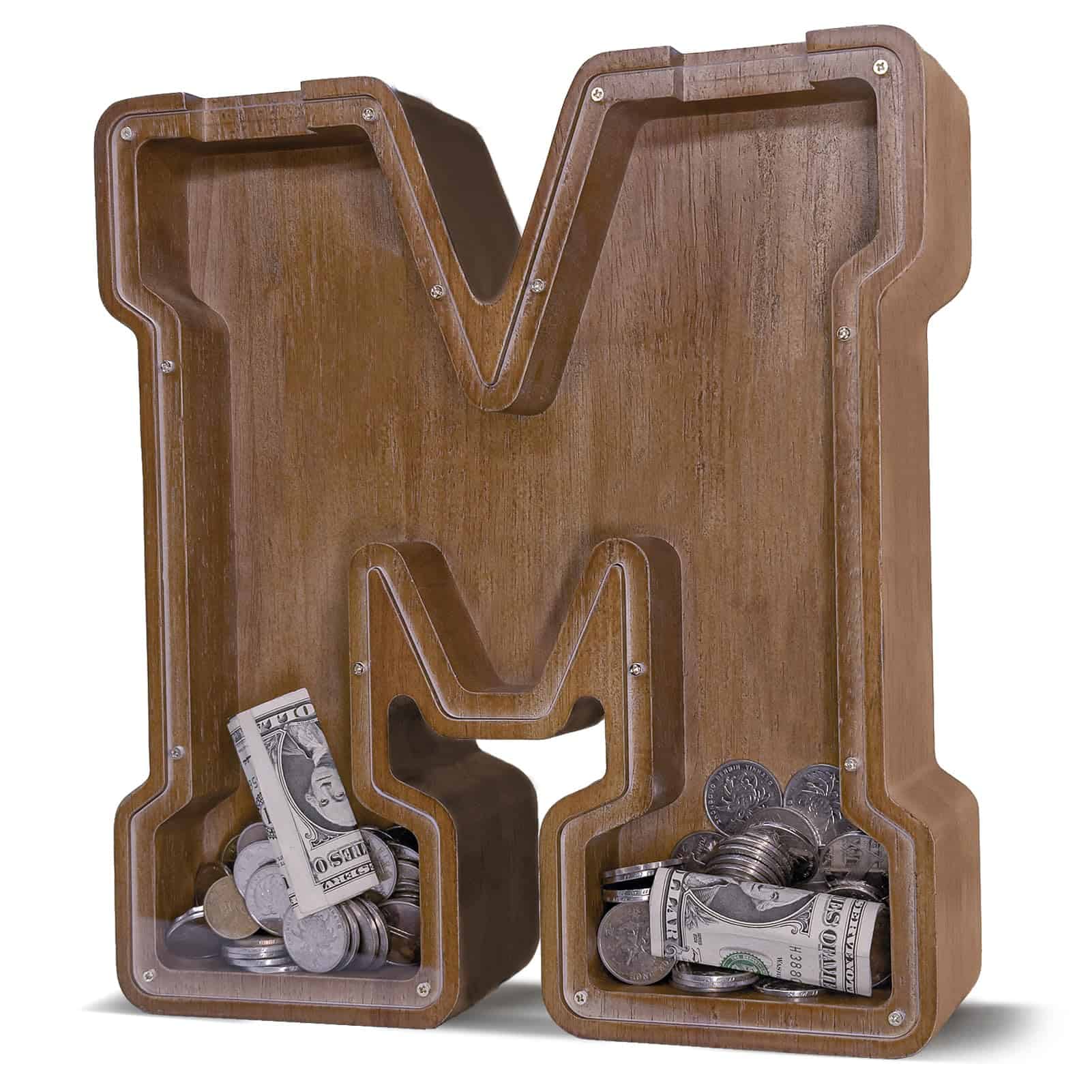 Hucha de Madera con Letra JOOMLAFLY para -M