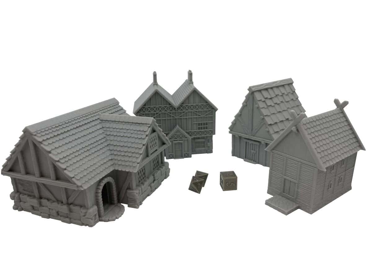 Escena de Casas de Pueblos y Aldeas HAUTICO, Paisaje de