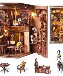 CCCDF DIY Kit de Rincón del Libro, Kit de Casa de Muñecas