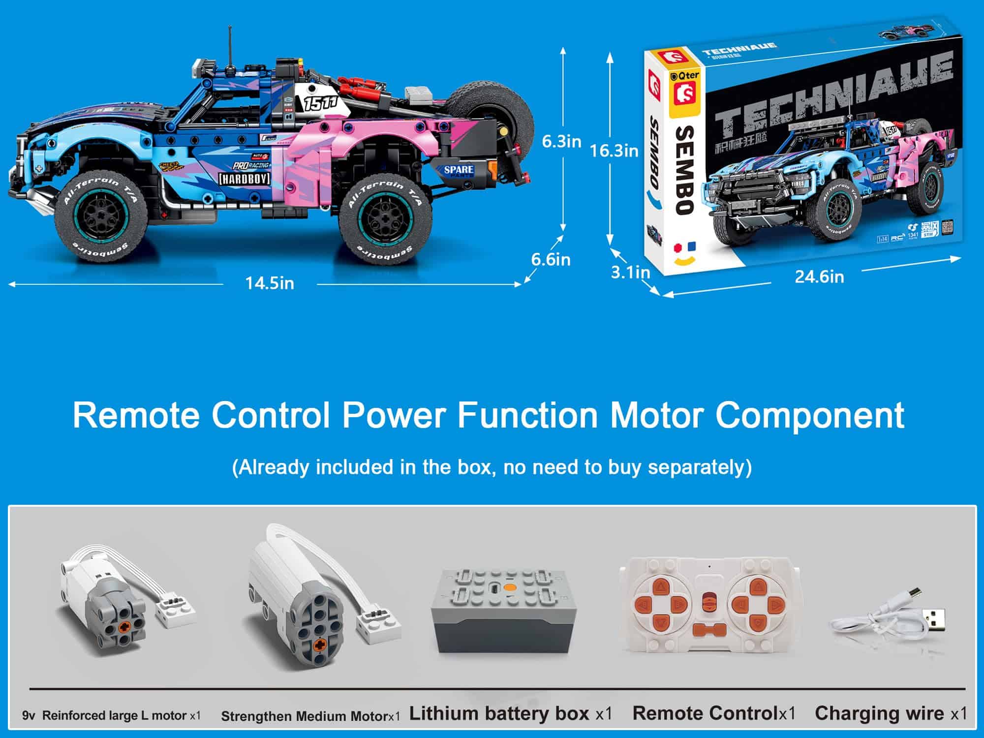 Modelo de Coche de Construcción Todoterreno RC Technic, Kit - Imagen 8