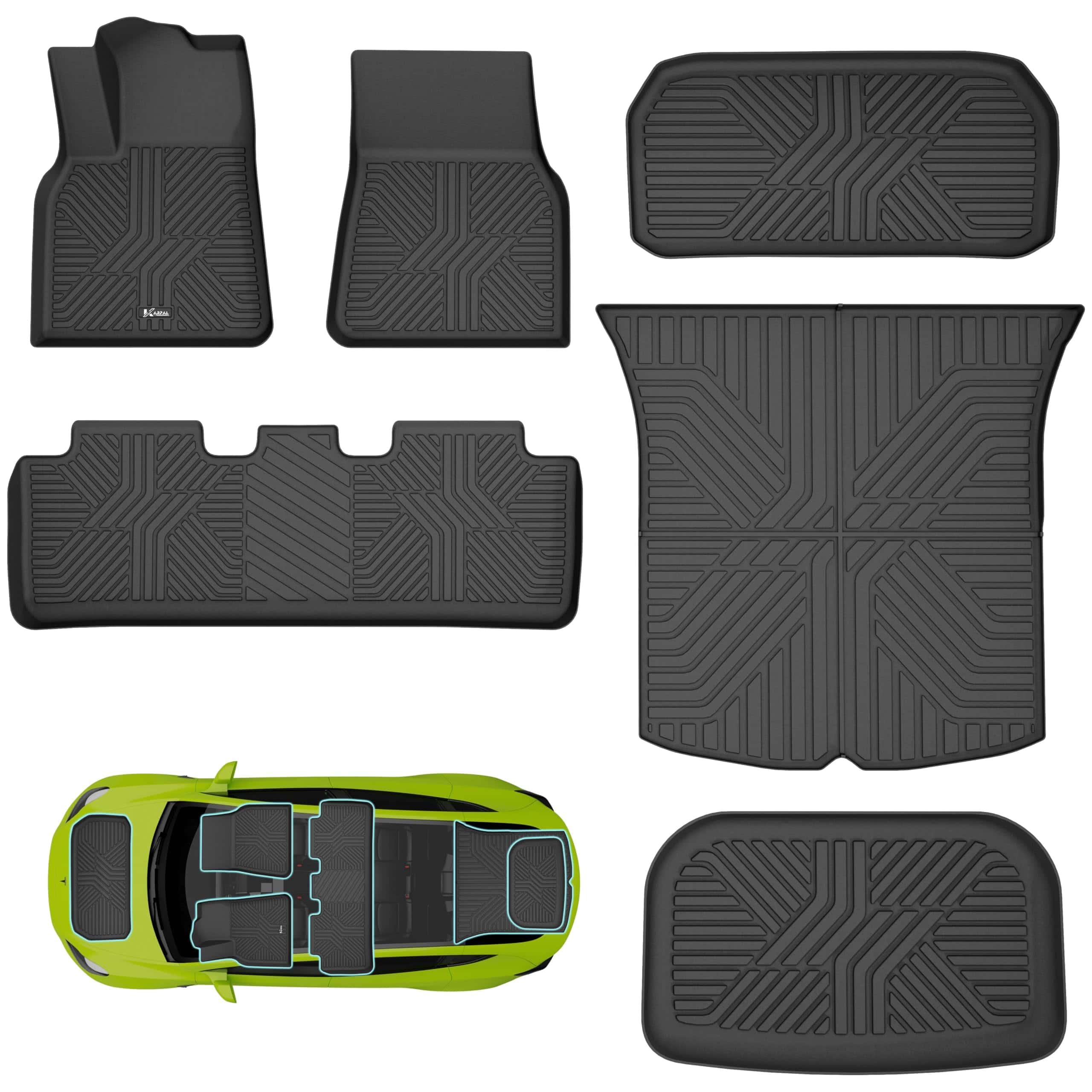 Tapetes KARPAL para Tesla Model Y (5 plazas) 2020-2024,