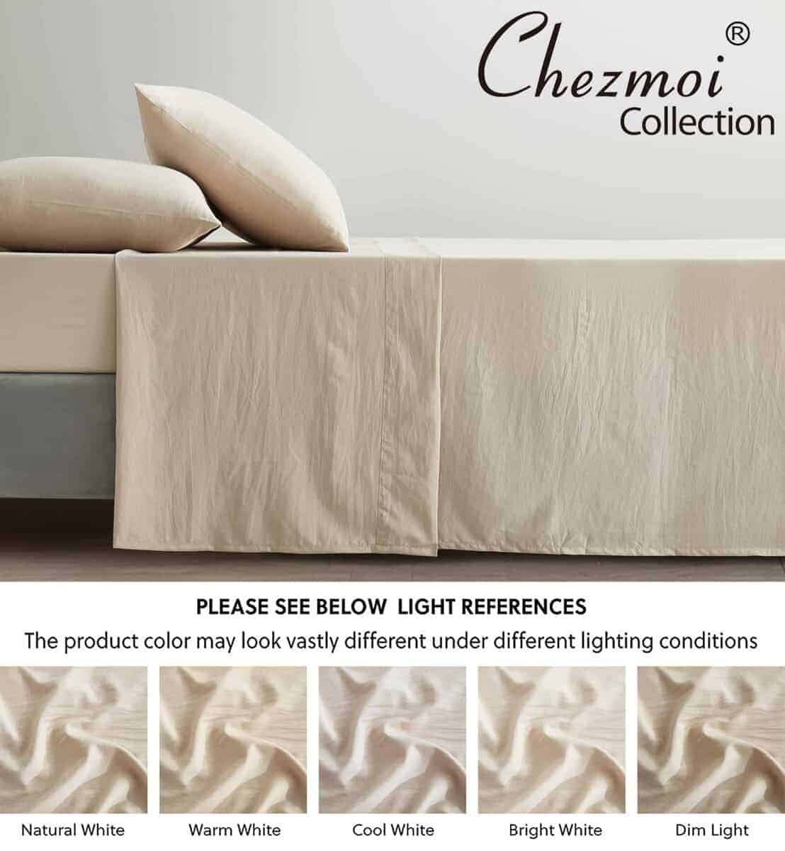 Juego de Sábanas California King Size Stone Washed Chezmoi - Imagen 6