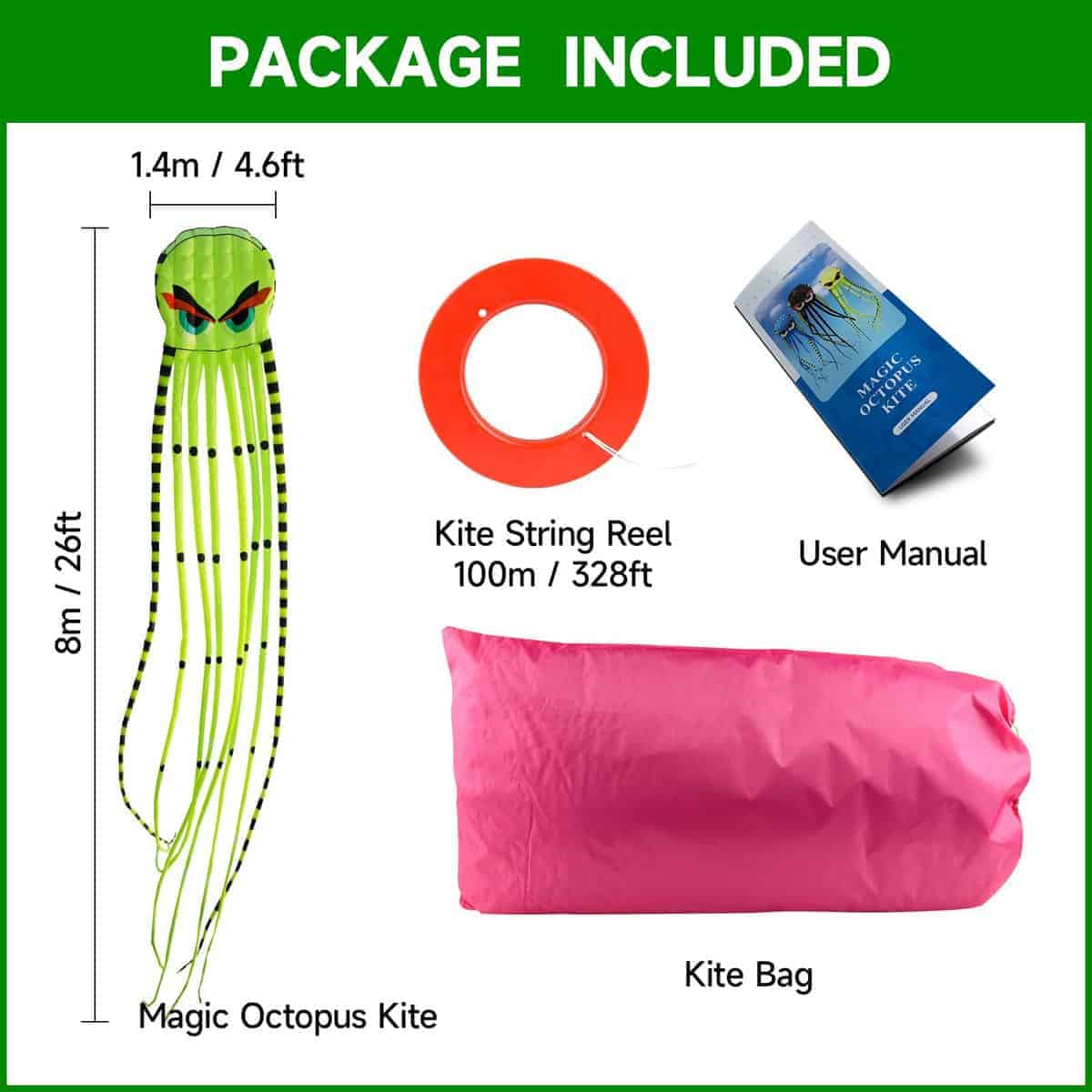 Cometa 3D de pulpo ultra grande y divertida de 8 metros con - Imagen 6