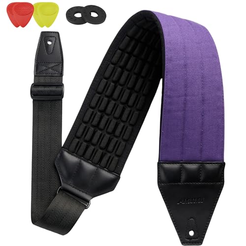 Correa para guitarra y bajo Amumu AIRAFT - 4" ultra ancha,