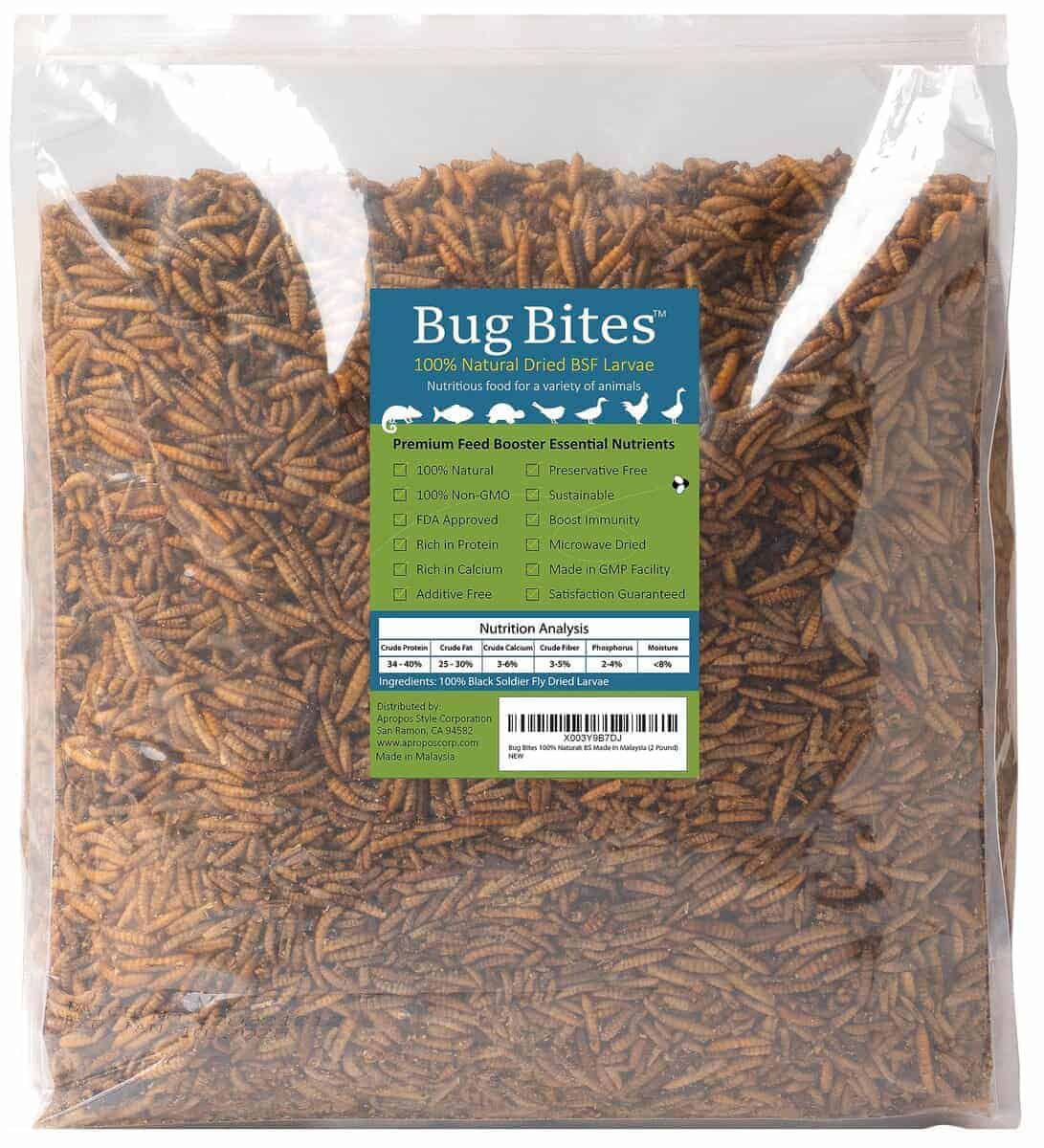 Gusanos de Mosca Soldado Negra 100% Naturales para Pollos,