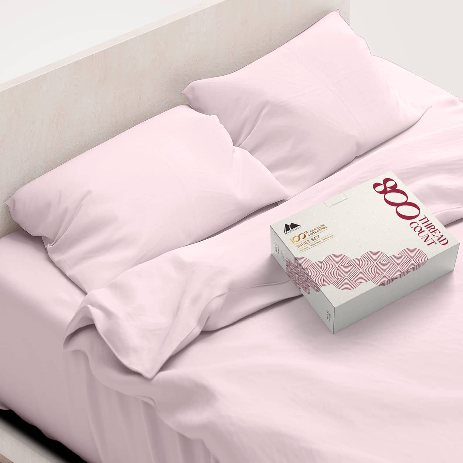 Juegos de sábanas de algodón egipcio Mayfair Linen 800 TC -