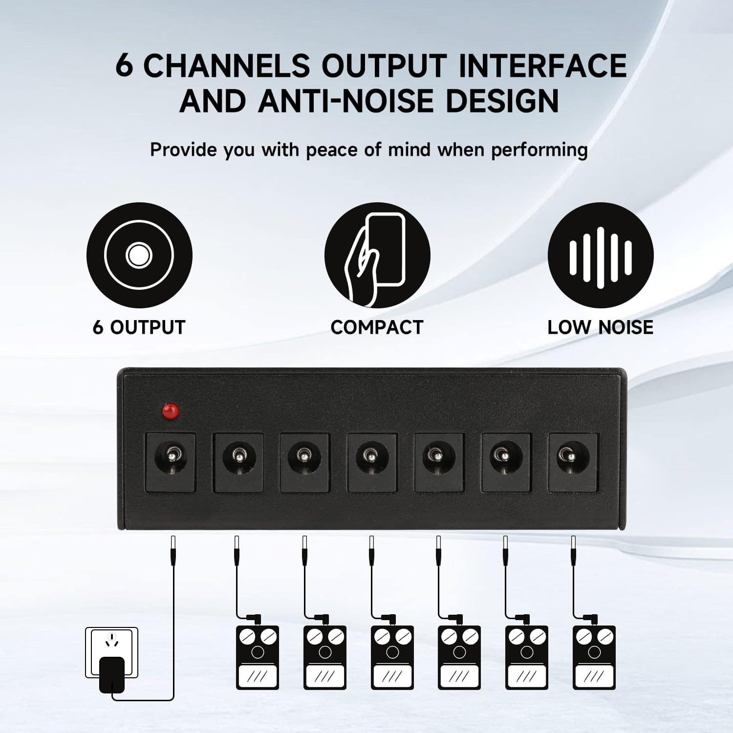Fuente de alimentación de pedal de guitarra GHOSTFIRE - Imagen 5