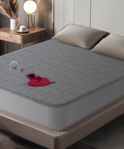 Protector de colchón 100% impermeable con alta -Gris