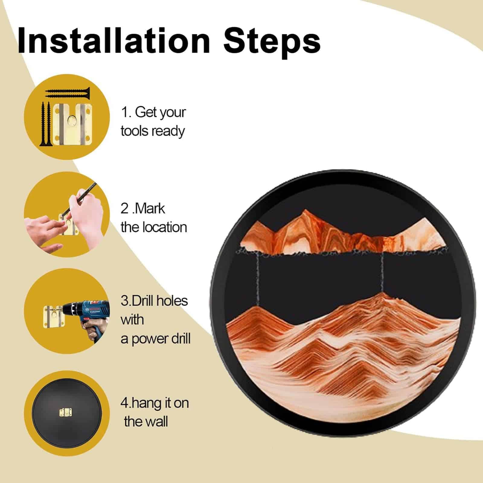 PROEATS Sand Art, Moving Sand Art, Arte de la Pared - Imagen 5