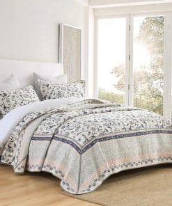 Juego de Colcha Edredón SahSahCasa 100% Algodón 128"x120"