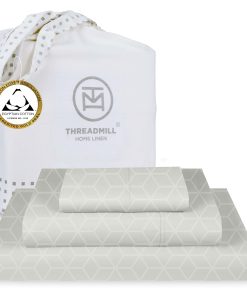 Juego de Sábanas de Algodón Egipcio -Gris Claro