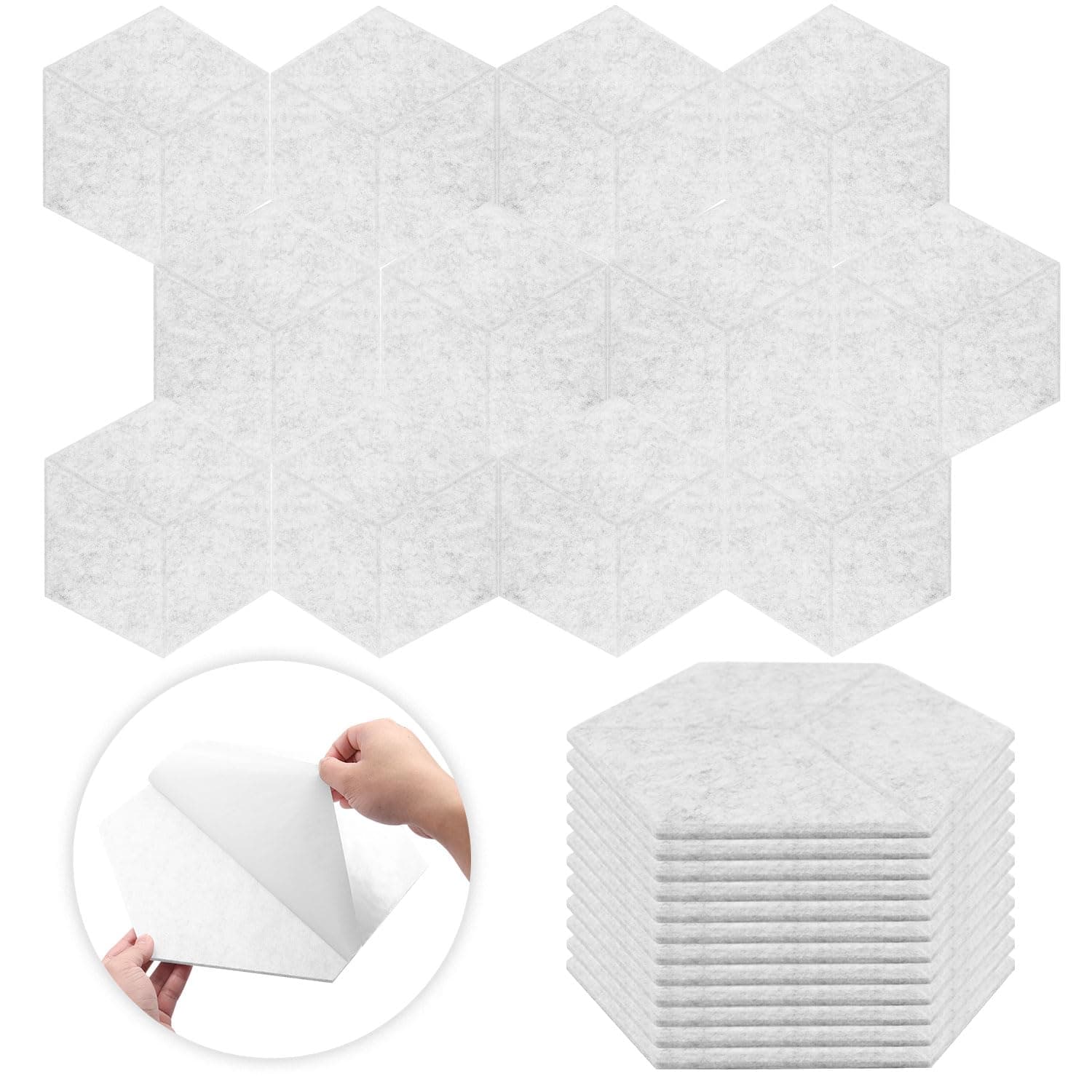 Panel Acústico Autoadhesivo de Fieltro de Corcho, Juego de