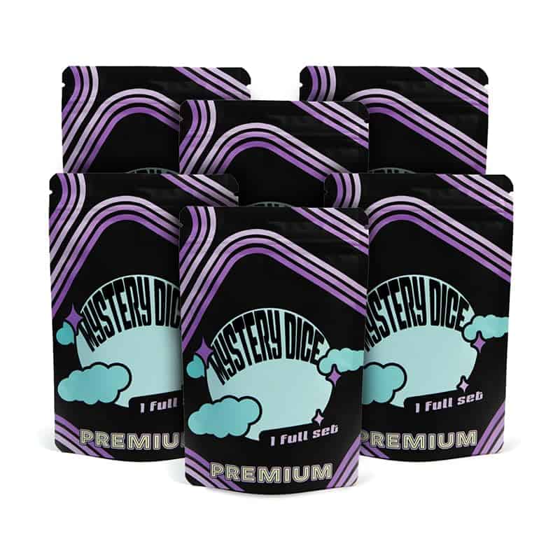 Juego de Dados Misteriosos Premium 1985, Set de 7 Dados