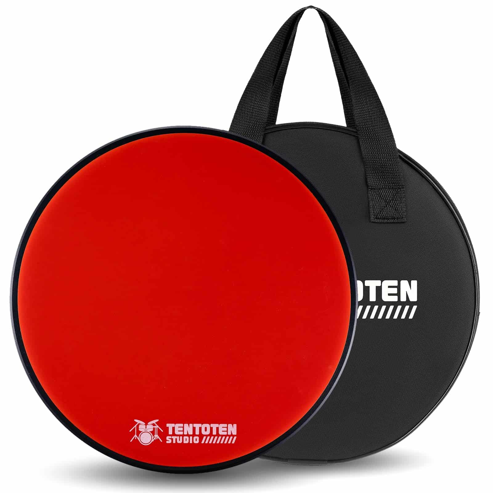 TENTOTEN Drum Pad 12 Pulgadas, Pad de -Rojo