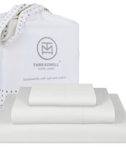 Juego de sábanas Threadmill Cotton Twin XL, suaves 100%