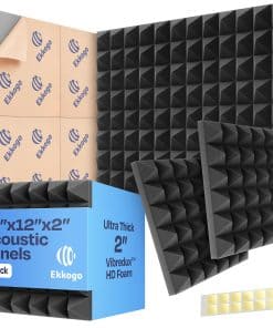 Paneles de Espuma Acústica Ekkogo 9-Pack para Paredes