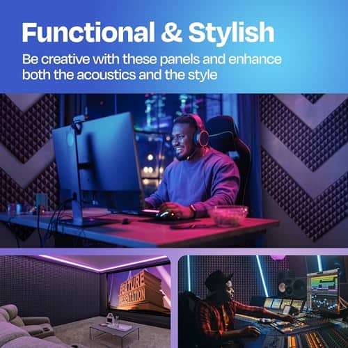 Panel de Espuma Insonorizante Ekkogo de 54 Piezas para - Imagen 6