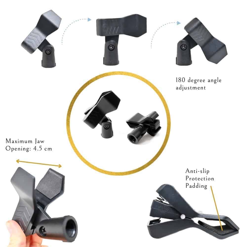 Paquete de 2 Soportes de Micrófono de Escritorio Simplurfi - Imagen 6