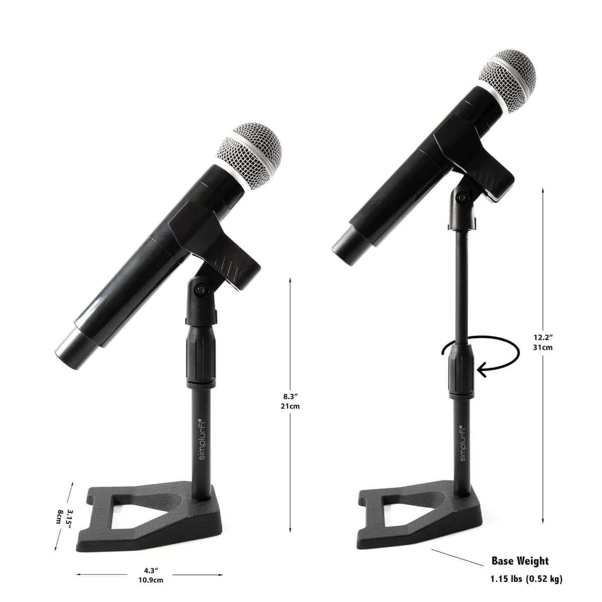 Paquete de 2 Soportes de Micrófono de Escritorio Simplurfi - Imagen 3
