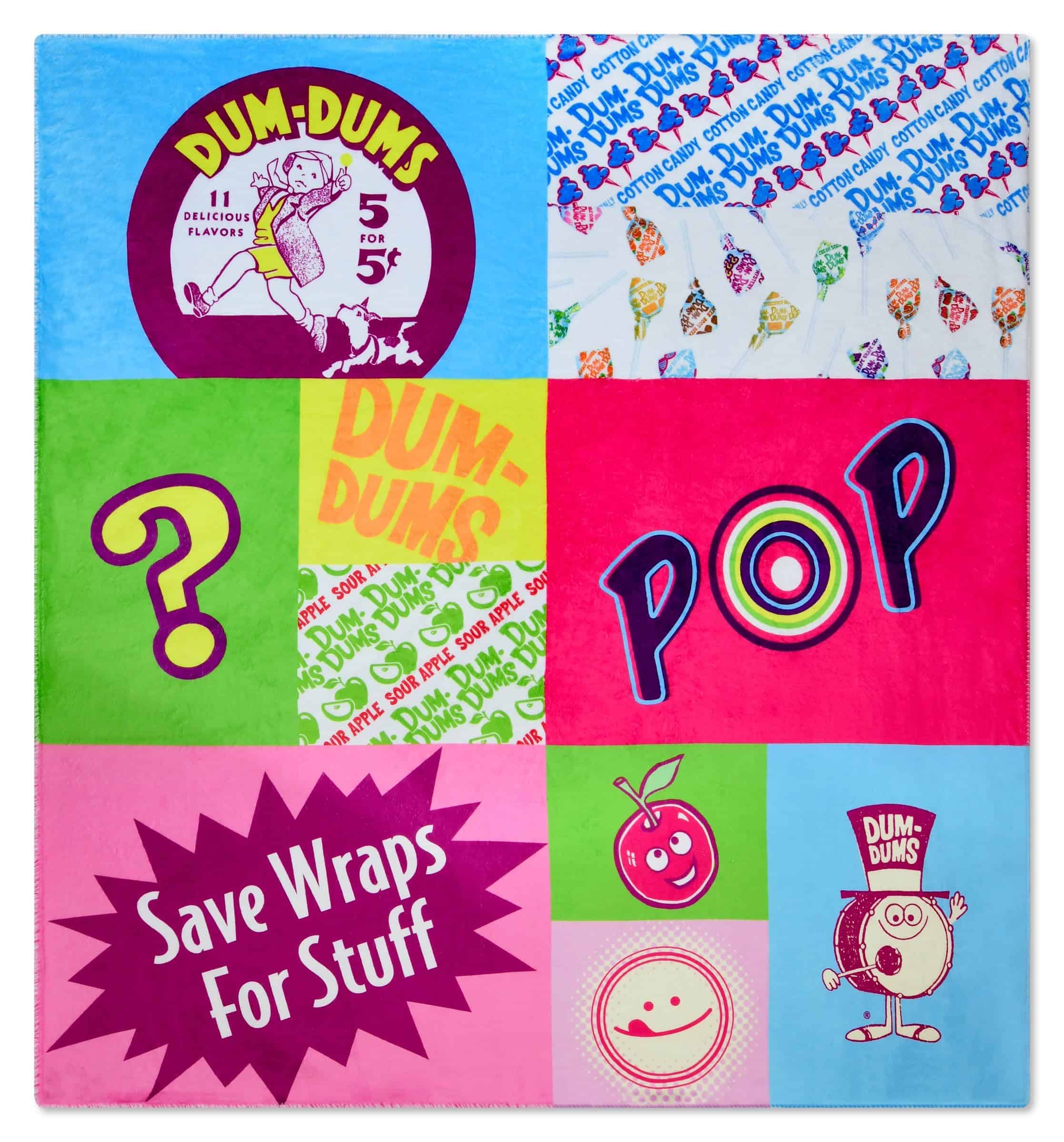 Manta Reversible iscream Dum Dums de Felpa Sedosa 56" x 60"