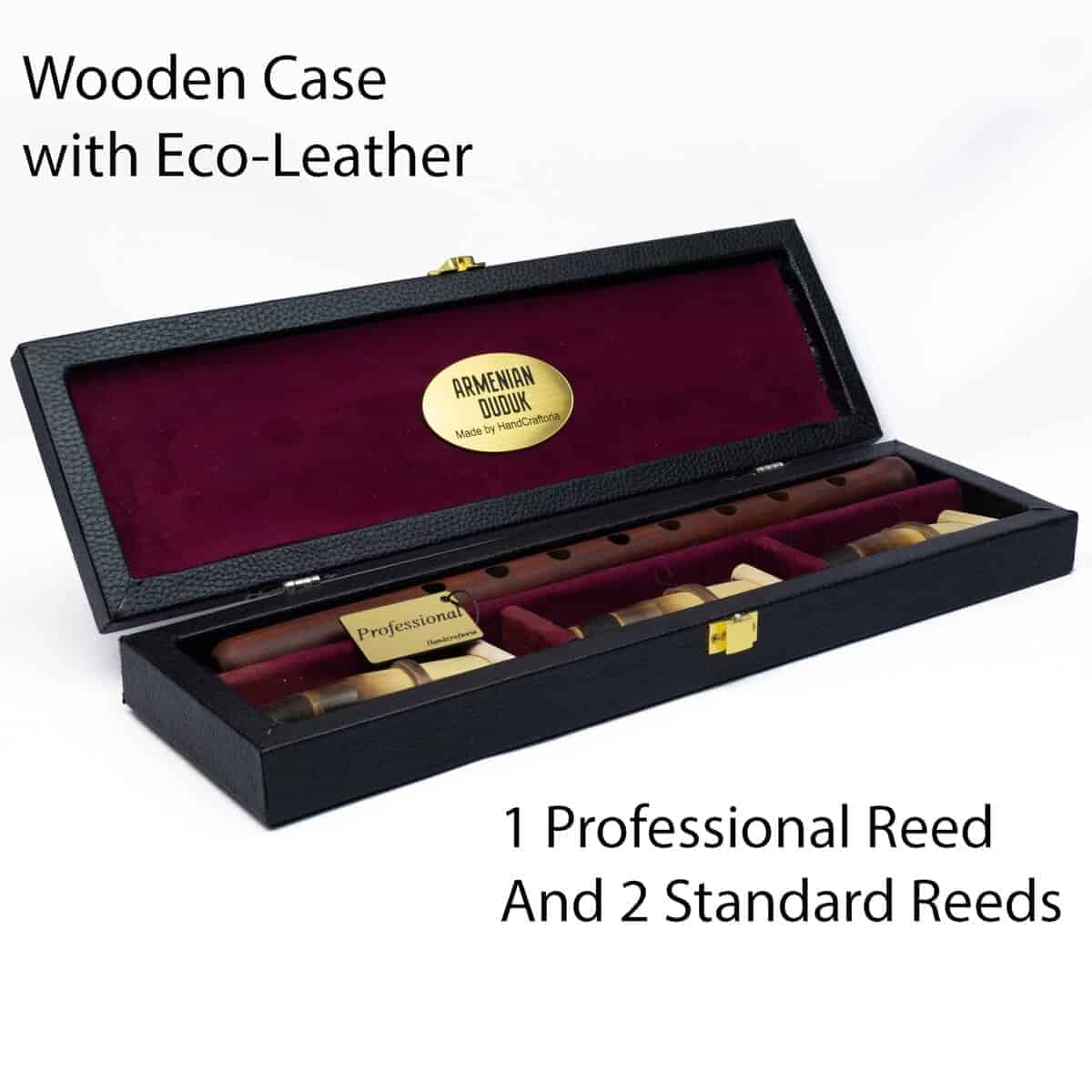 DUDUK Armenio Profesional de madera de albaricoque, estuche - Imagen 4