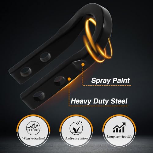 HIMARKLIF 2PCS Ganchos de Remolque Negro Compatible con - Imagen 3