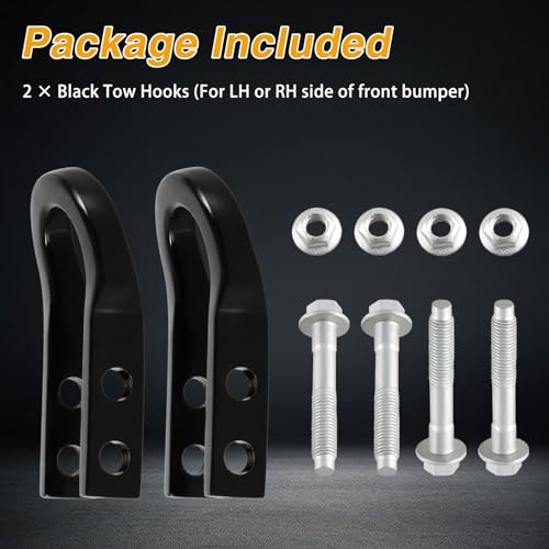 HIMARKLIF 2PCS Ganchos de Remolque Negro Compatible con - Imagen 7