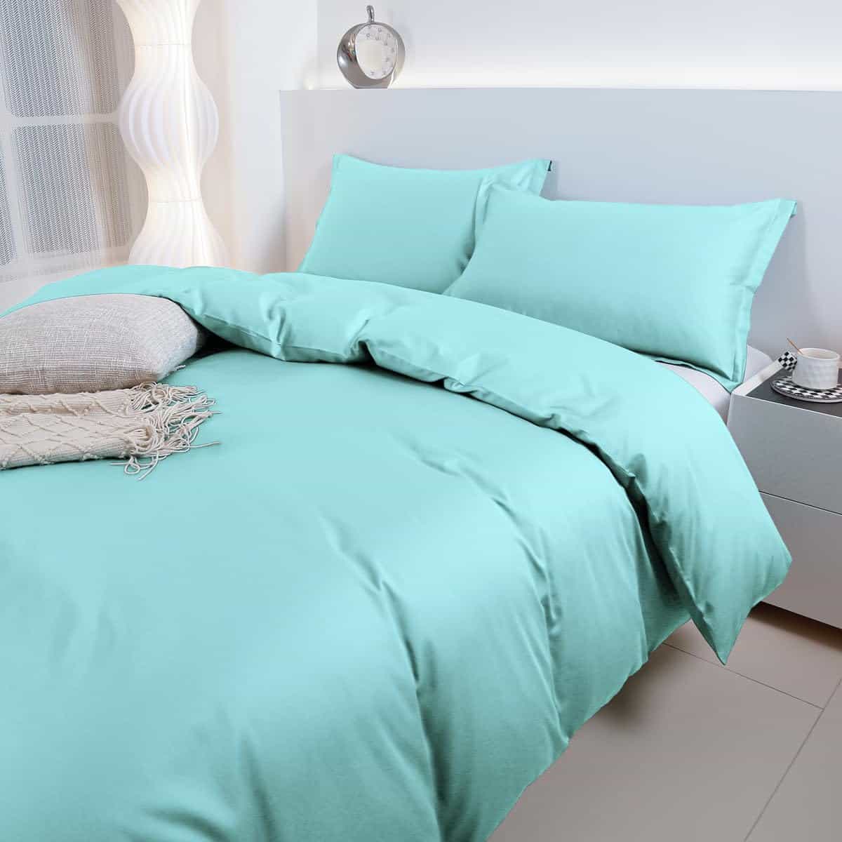 TIANRUIKA Funda de Edredón de Tamaño Queen en Color Verde - Imagen 5