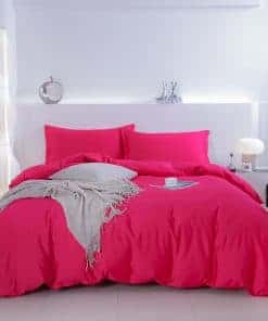 TIANRUIKA Funda de Edredón Rosa, Cierre con Cremallera,