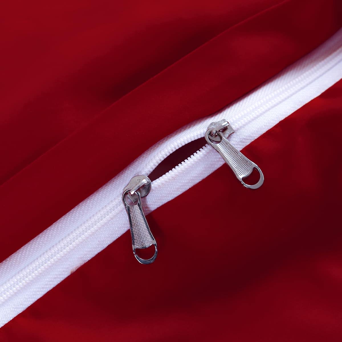 TIANRUIKA Funda de Edredón Rojo para 1 Individual con - Imagen 9