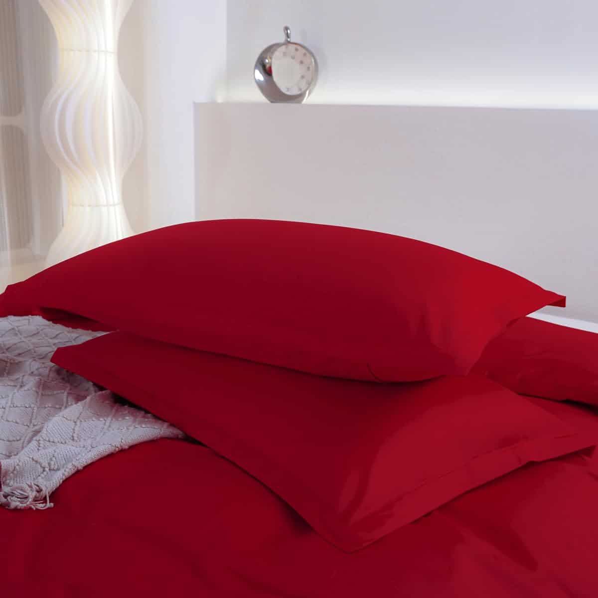 TIANRUIKA Funda de Edredón Rojo para 1 Individual con - Imagen 7