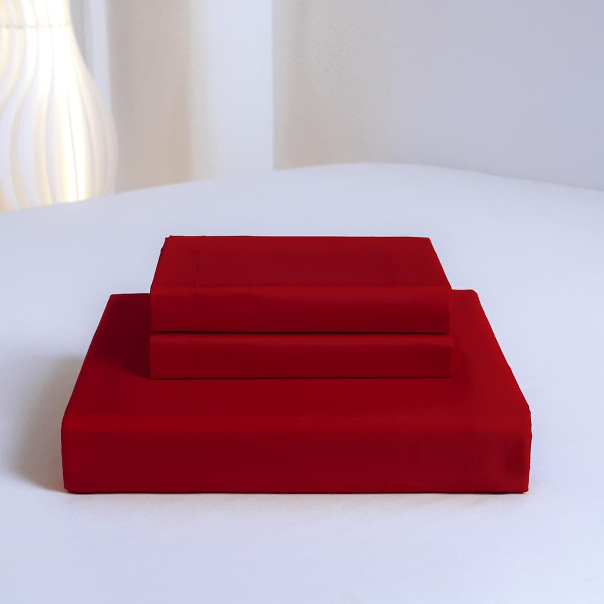 TIANRUIKA Funda de Edredón Rojo para 1 Individual con - Imagen 6