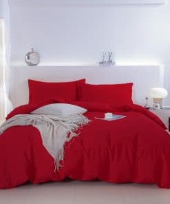 TIANRUIKA Funda de Edredón Rojo para 1 Individual con