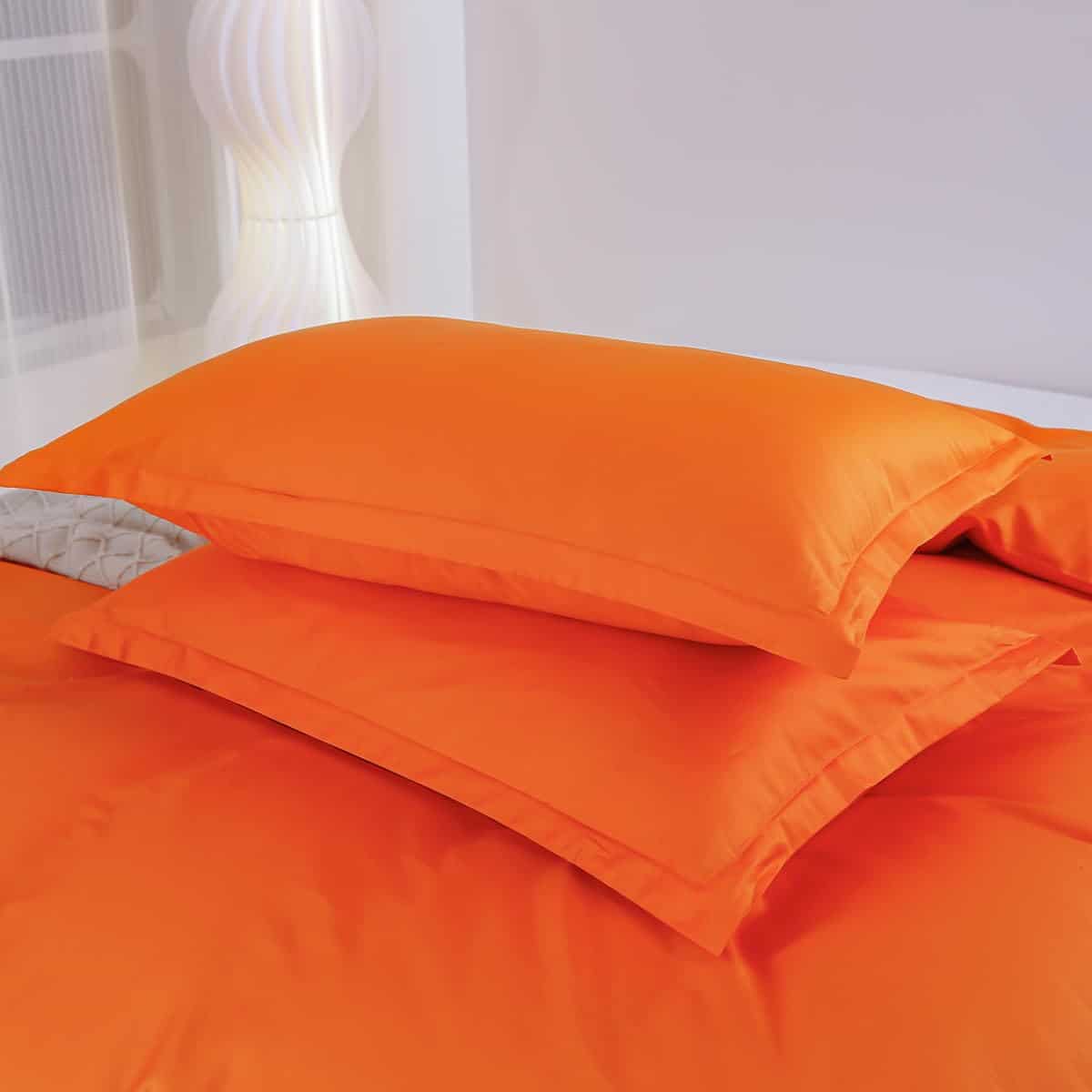 TIANRUIKA Funda de Edredón Naranja, Cierre con Cremallera, - Imagen 7